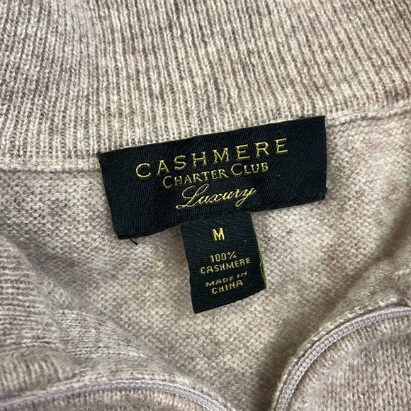 COPY - CHARTER CLUB Cashmere 1/4 Zip Mock Neck Pullover Sweater ❣️ - Picture 6 of 6